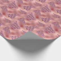 ホログラフィックピンククリスマスホリデーツリーグラムフォイル