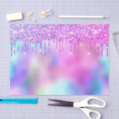 ホログラフィックピンクグリッタードリップスブライダルSweet16th 薄葉紙 (クラフト)