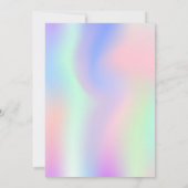 ホログラフィックピンクパープルキンセアニェラ 招待状 (裏面)