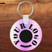 ホログラフィックピンクパープルグラデーショングリッター名前をカスタムする キーホルダー (裏面)