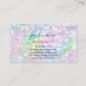ホログラフィックピンクブループロフェッショナル抽象芸術化粧 名刺 (裏面)