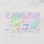 ホログラフィックピンクブループロフェッショナル抽象芸術化粧 名刺 (正面)