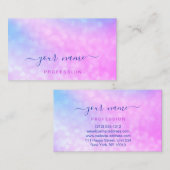 ホログラフィックピンクブループロフェッショナル抽象芸術Make-u 名刺 (正面/裏面)