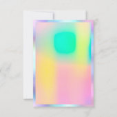 ホログラフィックピンクメイク ブライダル スイート16 招待状 (裏面)