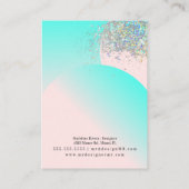 ホログラフィックピンク勾配イヤリングディスプレイカード コーリングカード (裏面)