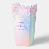ホログラフィックピンク紙吹雪名の誕生日 フェイバーボックス (裏面)