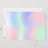 ホログラフィックピンク紫色の写真キンセアニェラ セーブザデート (裏面)