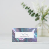 ホログラフィックファブリック効果QR名刺 名刺 (スタンド正面)