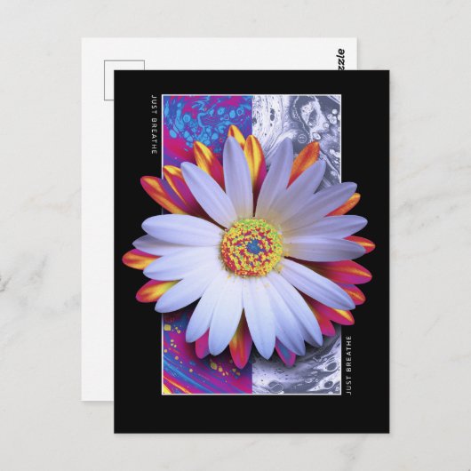 ホログラフィックフラワーが呼吸する ポストカード (正面/裏面)