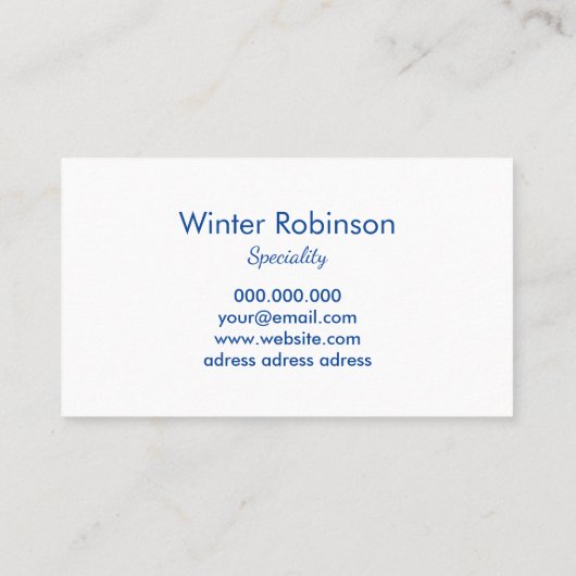 ホログラフィックブルーグリーンターコイズヘアスタイリスト 名刺 (裏面)