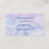 ホログラフィックブルーパープルグリッター名刺 名刺 (裏面)