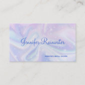 ホログラフィックブルーパープルグリッター名刺 名刺 (正面)