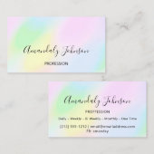 ホログラフィックプロフェッショナルMakkeupアーティストピンク 名刺 (正面/裏面)