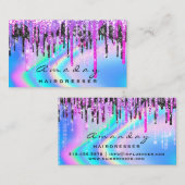 ホログラフィックヘアメイクアップ美しいサロンドリップピンキー 名刺 (正面/裏面)
