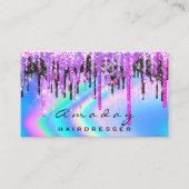 ホログラフィックヘアメイクアップ美しいサロンドリップピンキー 名刺 (正面)