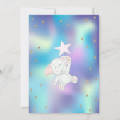 ホログラフィックベビーシャワー Twinkle Little Sheep Star 招待状 (裏面)
