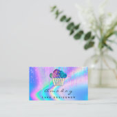 ホログラフィックベーカリーホームメイドケーキロゴ 名刺 (スタンド正面)