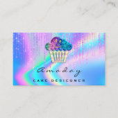 ホログラフィックベーカリーホームメイドケーキロゴ 名刺 (正面)