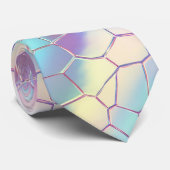ホログラフィックホイル背景パターンモノグラム ネクタイ (ロール)
