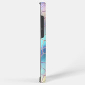 ホログラフィックホイル背景パターンモノグラム SAMSUNG GALAXYケース (右側面)