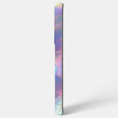 ホログラフィックホイル背景パターンモノグラム SAMSUNG GALAXYケース (裏面横)