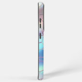 ホログラフィックホイル背景パターンモノグラム SAMSUNG GALAXYケース (右側面)