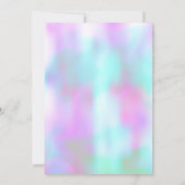 ホログラフィックボタニッフェイククピンクグリッター 招待状 (裏面)