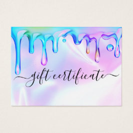 ホログラフィックポリッシュドリップス爪、 ネイルギフト証明書