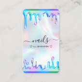 ホログラフィックポリッシュドリップ爪、 ネイル美しい コーリングカード (正面)