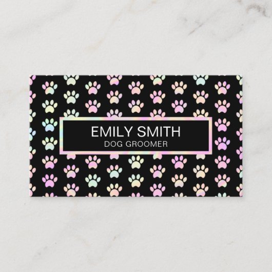 ホログラフィックポープリントペットトリマー 名刺 (正面)