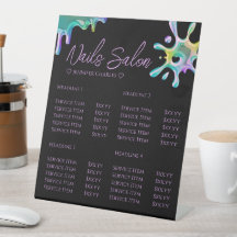 ホログラフィックポーランドスプラッシュドリップ爪、 ネイルブラック