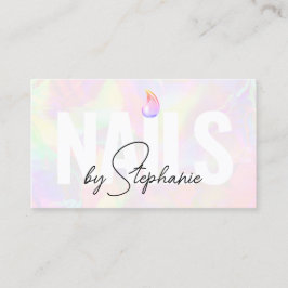 ホログラフィックポーランドネイルアーティストQRコードピンク美しい コーリングカード