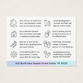 ホログラフィックマイクロニードリングアフターケアアドバイスカード (裏面)