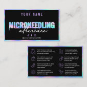 ホログラフィックマイクロニードリングアフターケアカード 名刺 (正面/裏面)