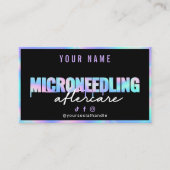 ホログラフィックマイクロニードリングアフターケアカード 名刺 (正面)