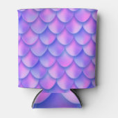 ホログラフィックマーメイドの尾鮮やか、フォイルのテクスチャ。 缶クーラー (正面)