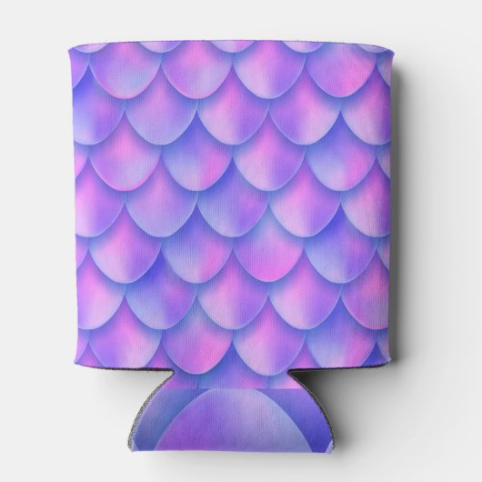 ホログラフィックマーメイドの尾鮮やか、フォイルのテクスチャ。 缶クーラー (裏面)