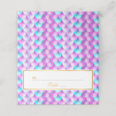 ホログラフィックマーメイドパターンブルーパープル プレイスカード (外部開封)