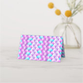 ホログラフィックマーメイドパターンブルーパープル プレイスカード (裏面)