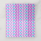 ホログラフィックマーメイドパターンブルーパープル プレイスカード (内部開封)