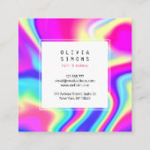 ホログラフィックミニマリスト名刺 スクエア名刺 (裏面)