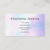 ホログラフィックミニマルモダンプロフェッショナル 名刺 (裏面)