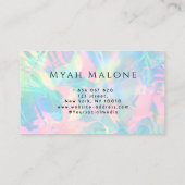 ホログラフィックムーンフェイズヨガスピリチュアルコーチ 名刺 (裏面)