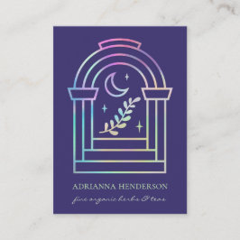 ホログラフィックムーン&ハーブ神秘的なボホの入り口 名刺