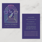 ホログラフィックムーン&ハーブ神秘的なボホの入り口 名刺 (正面/裏面)