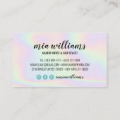 ホログラフィックメイクアップヘアスクリプトサロンロイヤリティカード ロイヤリティカード (裏面)