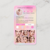 ホログラフィックメイクアップ美しいソーシャルメディア影響者 名刺 (正面)