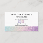 ホログラフィックメイクアーティスト虹彩美しいサロン 名刺 (裏面)