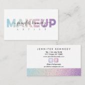 ホログラフィックメイクアーティスト虹彩美しいサロン 名刺 (正面/裏面)