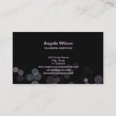 ホログラフィックメイドクリーニングサービスきらめくシック 名刺 (裏面)